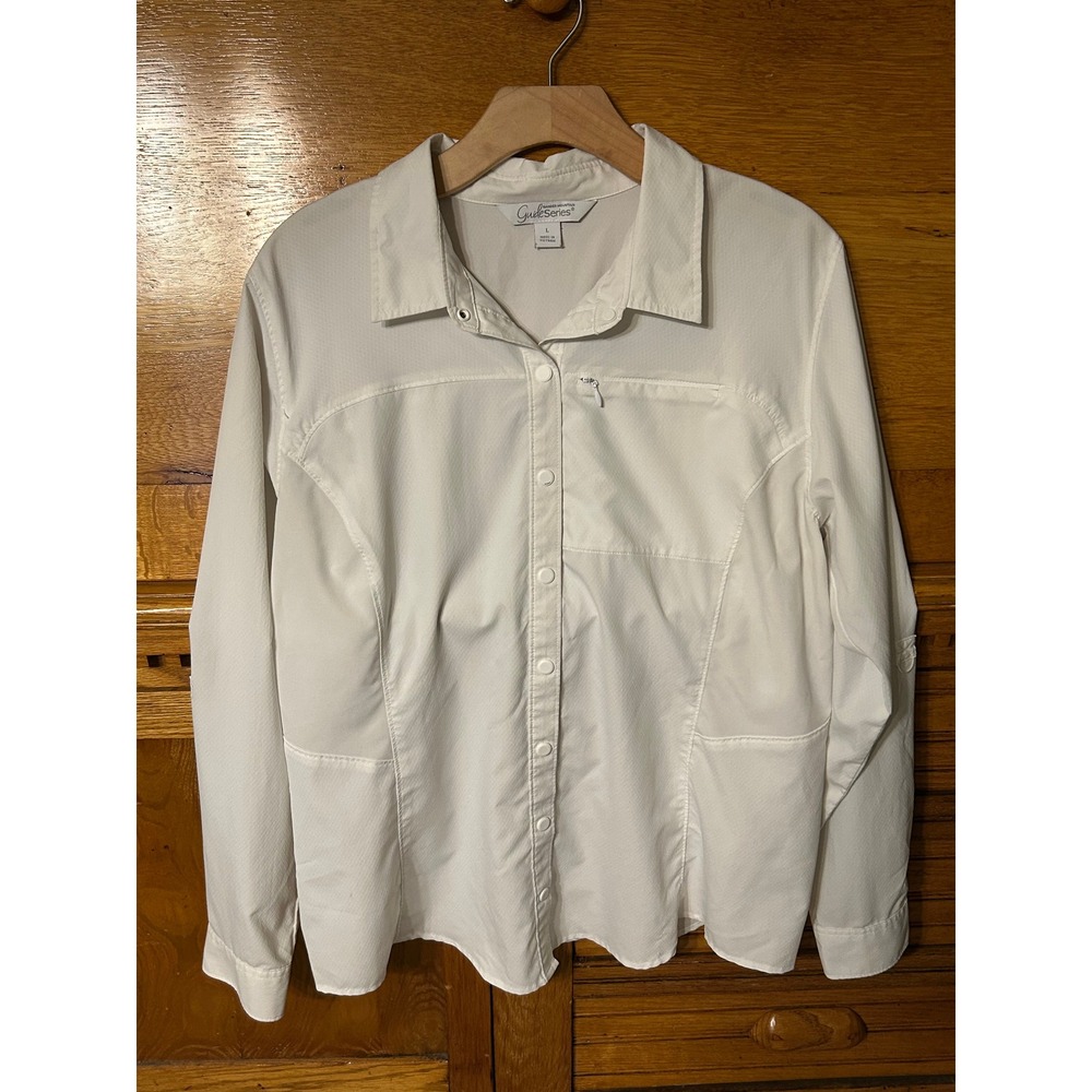 Gander Mountain Granola Girl Womens Roll Tab Vented Hiking Shirt Athleisure Chic
